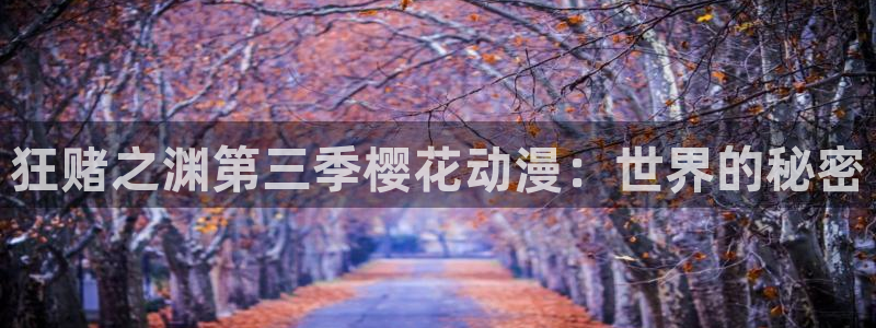 拷贝漫画 copymanager.ory网站：狂赌之渊第三季樱花动漫：世界的秘密