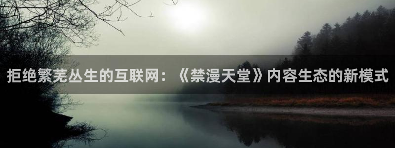 backstage韩漫免费观看：拒绝繁芜丛生的互联网：《禁漫天堂》内容生态的新模式